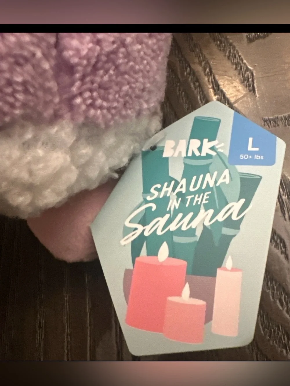 Bark Box Shauna in the Sauna Spa Day Sheep Plush Size Large Dog Toy NWT NEW